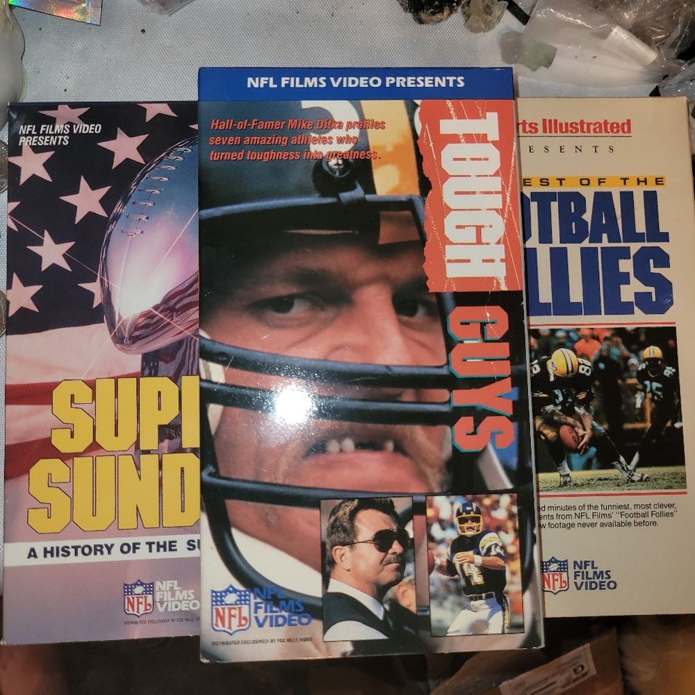 Vintage Tough Guys Football Follies Super Sunday NFL Films Video VHS Collection